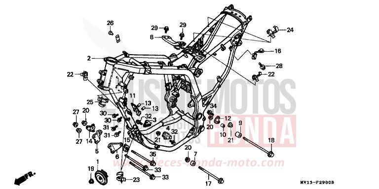 FRAME BODY for Africa Twin 750 SPACE BLUE (PB136I) from 1992
